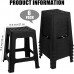 XUEGW 6 Pack Plastic Stools 16.9 Inch Black Nesting Stools Portable Backless Bar Stool Flexible Seating Chairs for Classroom Office Home